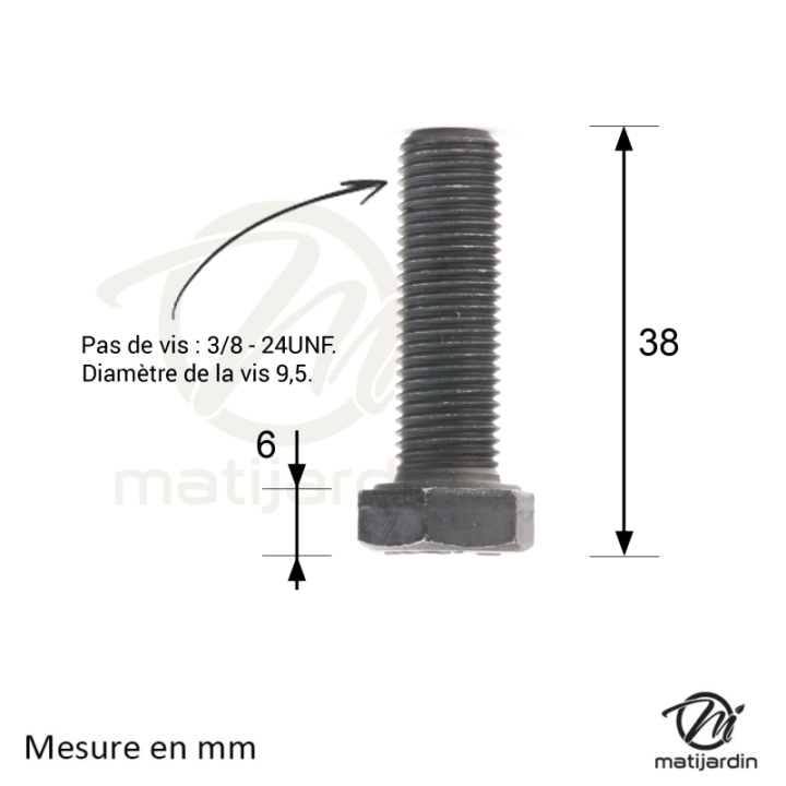 Lame + support + vis pour tondeuse AYP/Roper Bernard Loisirs Husquvarna. 46 cm