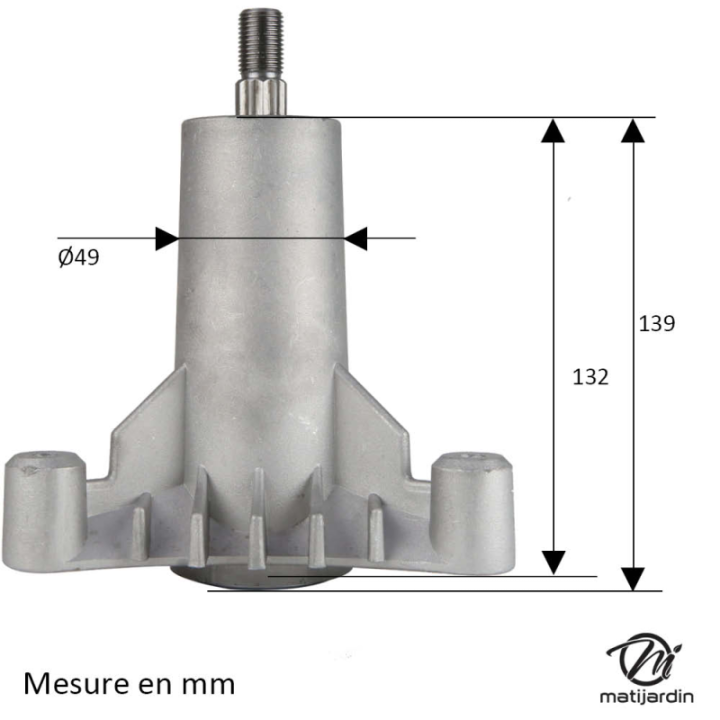 Lame + support + vis pour tondeuse AYP/Roper Bernard Loisirs Husquvarna. 46 cm