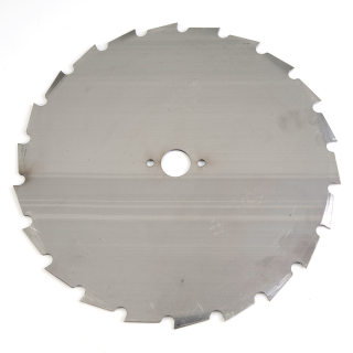 Lame disque 22 dents débroussailleuse. Gouges. Ø 225 mm. Alésage 20 mm. Epaisseur 1,8 mm