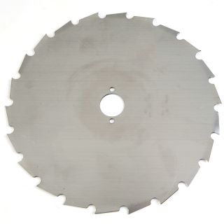 Lame disque 24 dents débroussailleuse. Gouges. Ø 225 mm. Alésage 25,4 mm. Epaisseur 1,8 mm
