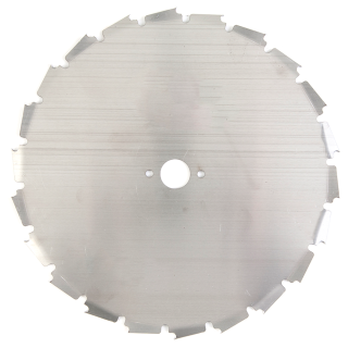 Lame disque 24 dents débroussailleuse. Gouges dentés. Ø 225 mm. Alésage 25,4 mm. Epaisseur 1,8 mm