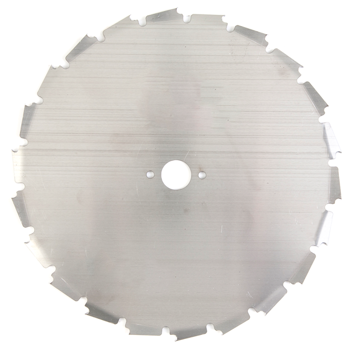 Lame disque 24 dents débroussailleuse. Gouges dentés. Ø 225 mm. Alésage 25,4 mm. Epaisseur 1,8 mm