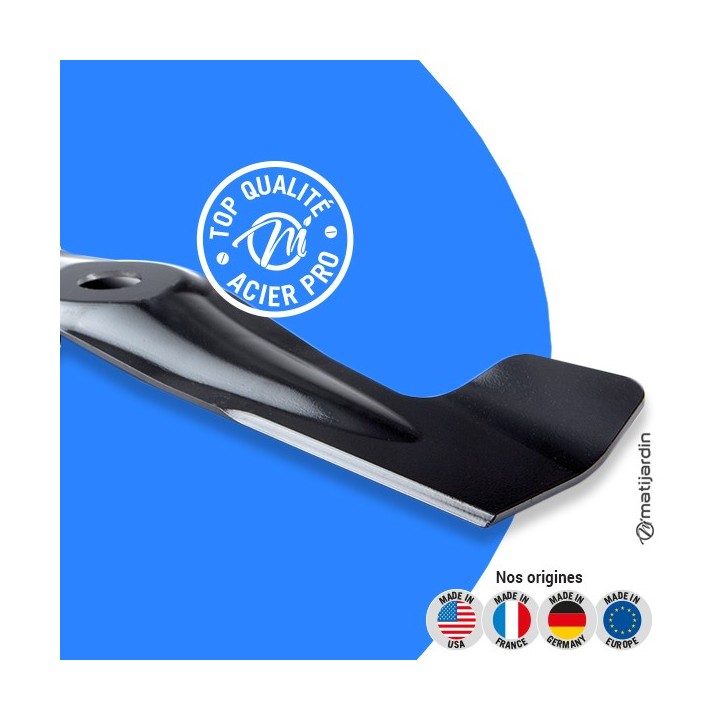 Lame tondeuse pour John Deere R54S. N° SAA10544. Coupe 53,5 cm