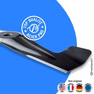 Lame tondeuse pour John Deere R54VE. N° SAA10544. Coupe 53,5 cm