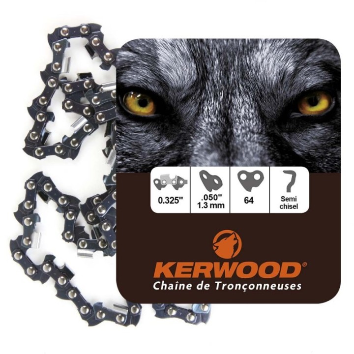 Chaine Kerwood pour HUSQVARNA E1400 0,325 1,3 mm 64 maillons