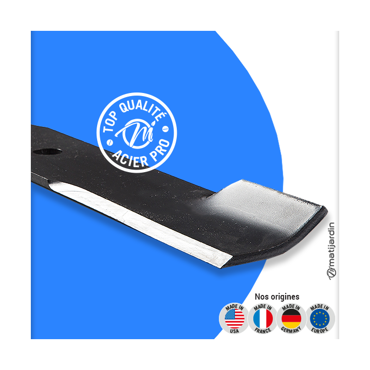 Lame tondeuse pour Scag 36", 52". N° 048108. Coupe 46 cm