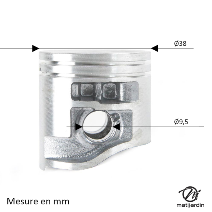Cylindre piston pour tronçonneuse Stihl MS181 CBE. Diamètre 38 mm