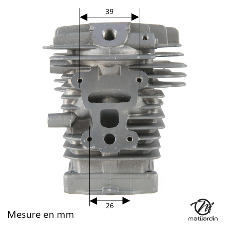 Cylindre piston pour tronçonneuse Stihl MS181 CBE. Diamètre 38 mm