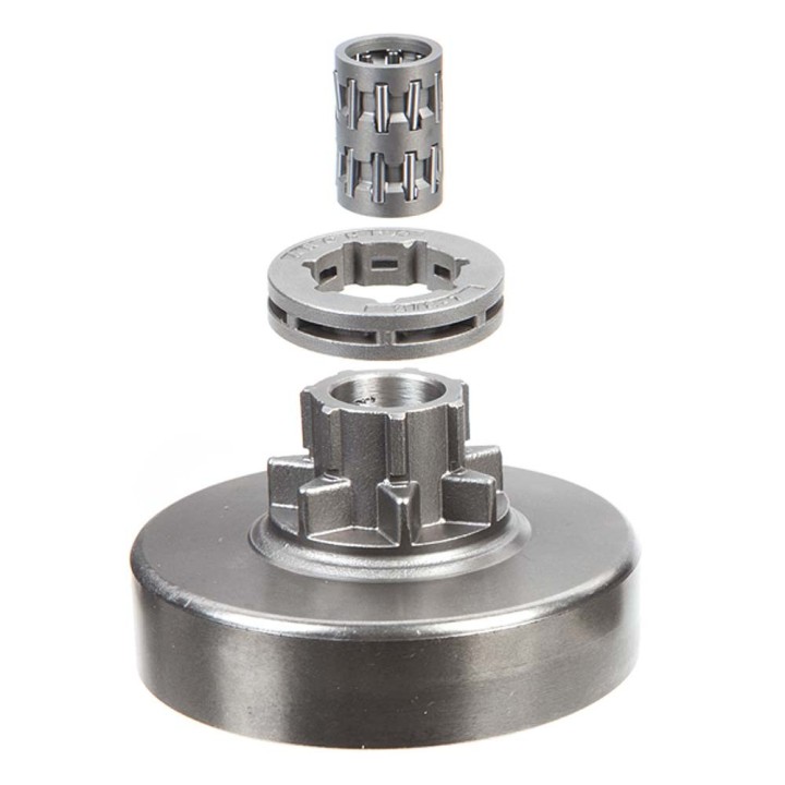 Pignon à bague pour tronçonneuse Stihl 3/8". 7 dents. Hauteur cloche 18,8 mm