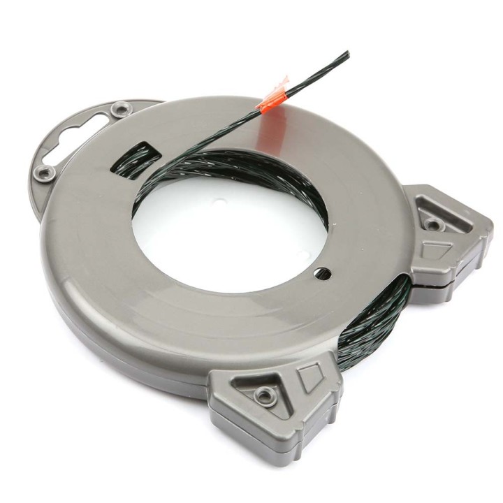 Fil débroussailleuse nylon 2,4 mm x 15 m. Torsadé vert sapin. Blister