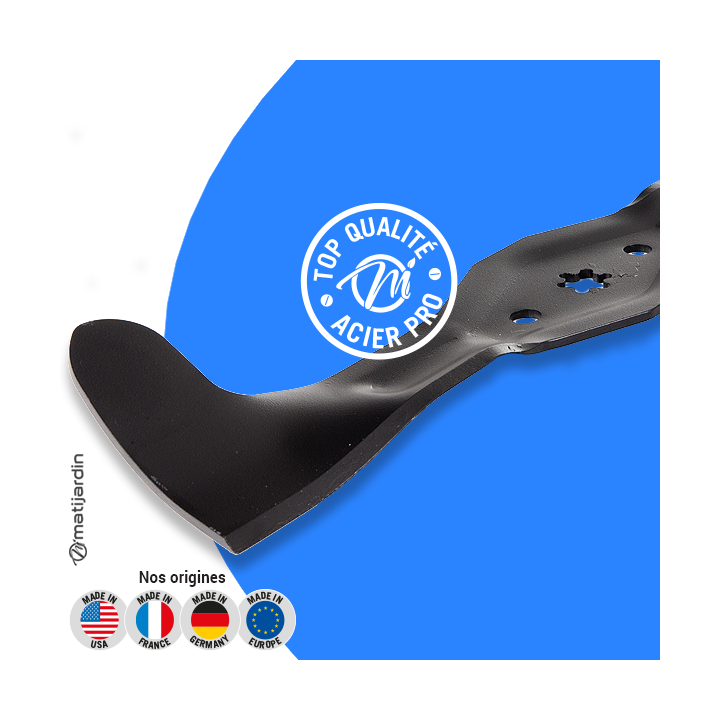 Lame tondeuse pour Husqvarna CT135. N° 532 18 63-86. Coupe 46,5 cm