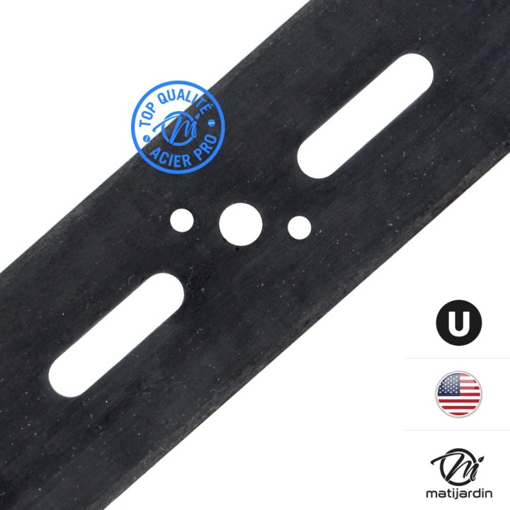 Lame tondeuse universelle. Emousseuse. Coupe 40,8 cm. Alésage 9,5 mm