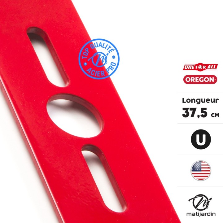 Lame tondeuse universelle Oregon droite. Coupe 37,5 cm