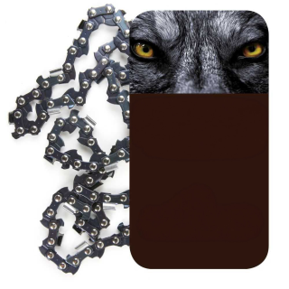 Chaîne Kerwood pour tronçonneuse 3/8" LP 1,3 mm. 48 maillons. Gouge profil demi carré