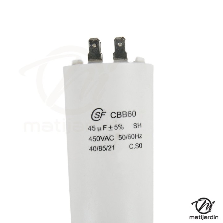 Condensateur pour tondeuse électrique 45 MF