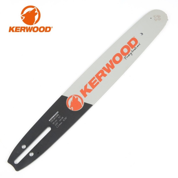 Guide tronçonneuse Kerwood 38 cm .325 1,3 mm. 64 maillons. 15C2KSWB