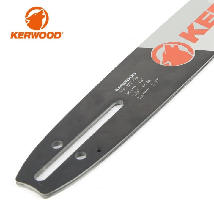 Guide tronçonneuse Kerwood 38 cm .325 1,3 mm. 64 maillons. 15C2KSWB