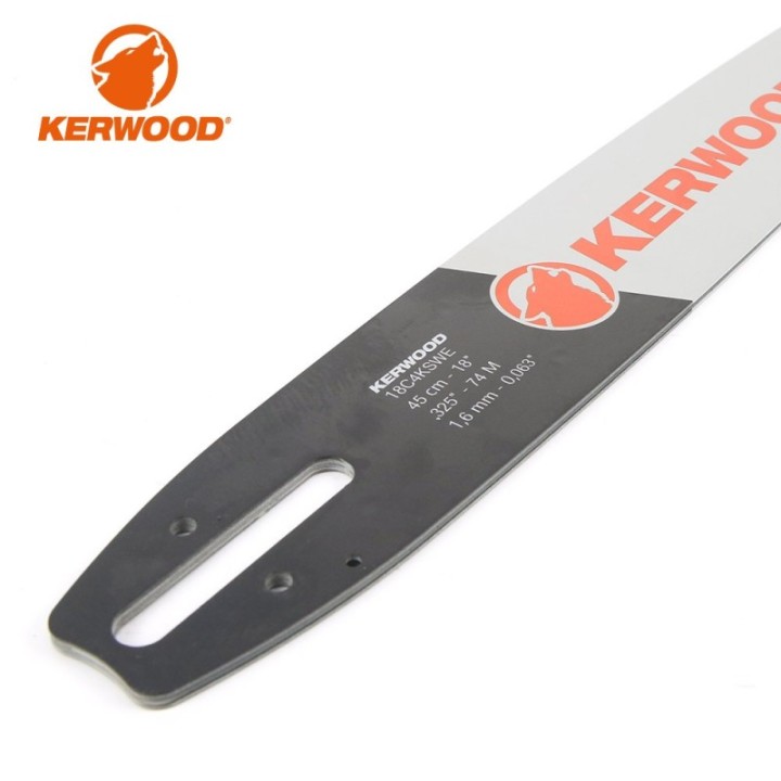 Guide tronçonneuse Kerwood 45 cm .325" 1,6 mm. 74 maillons. 18C4KSWE