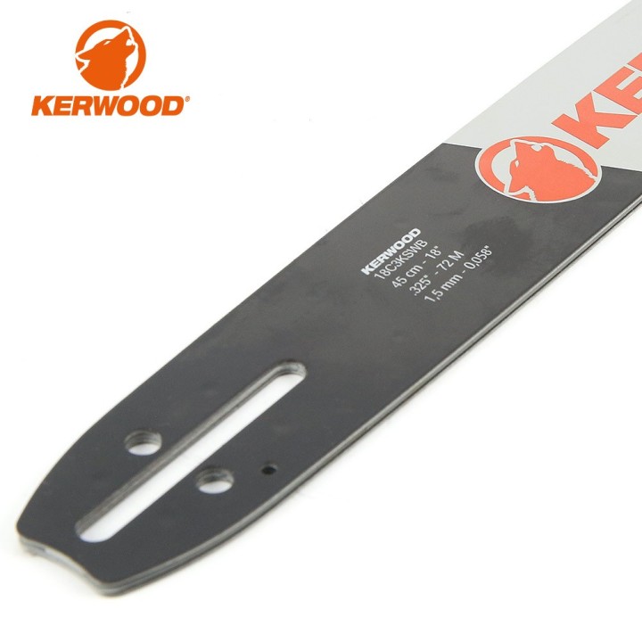 Guide tronçonneuse Kerwood 45 cm .325" 1,5 mm. 72 maillons. 18C3KSWB