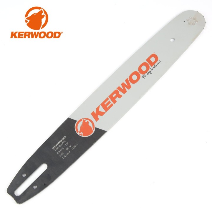 Guide tronçonneuse Kerwood 45 cm 3/8" 1,6 mm. 66 maillons. 18A4KLWE