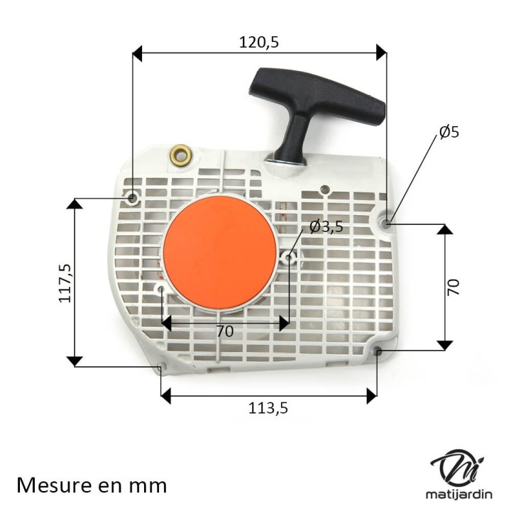 Lanceur pour tronçonneuse Stihl 034 MS340