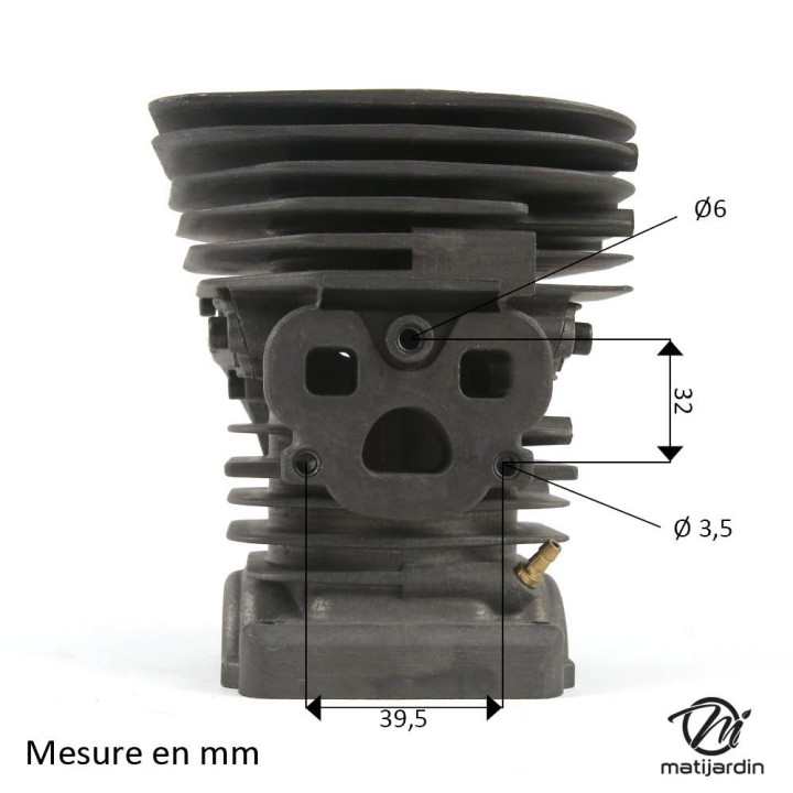 Cylindre piston pour tronçonneuse Husqvarna 455Ø 47 mm