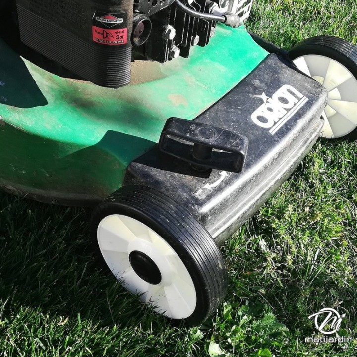 Roue tondeuse universelle Ø 180 mm / 45 mm jeu 3 bagues 8, 10, 12,7 mm par 2