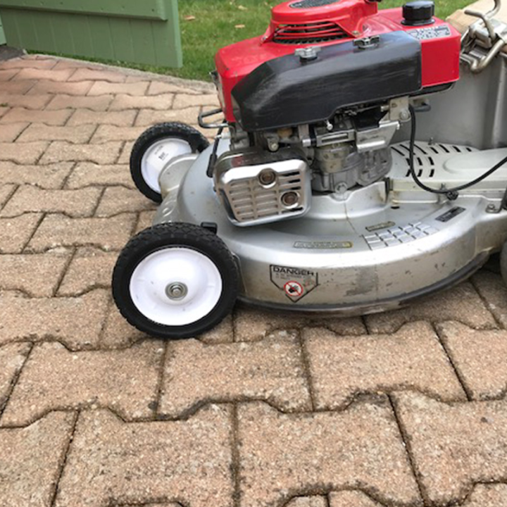 Roue tondeuse métallique avec roulement. Ø 175 mm