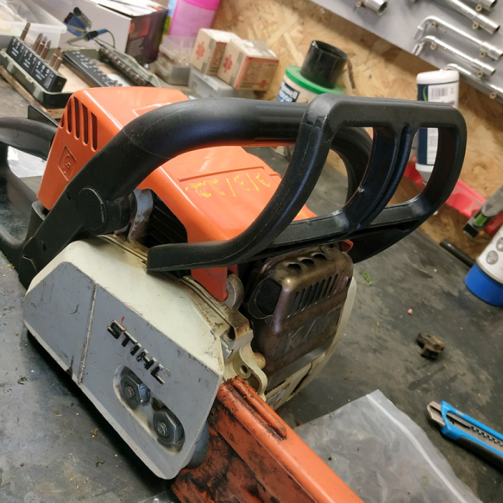Poignée de frein de chaîne, protège main pour tronçonneuse Stihl 017 MS170