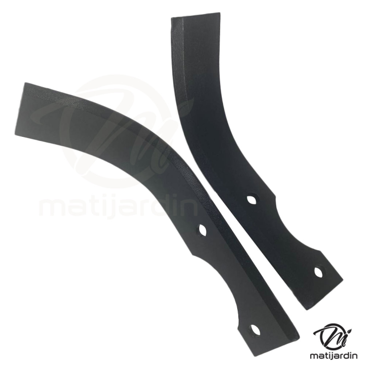 Outils, couteaux de fraises. Type bineur large. Longueur : 210 mm