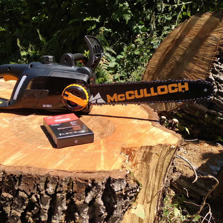 Chaîne Oregon pour tronçonneuse 3/8" 1,3 mm. 52 maillons. Gouge profil demi carré