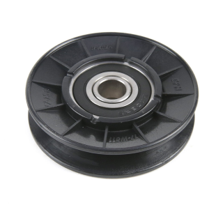 Poulie diam 77 mm larg. 13 mm à gorge type "V" axe 12,7 mm