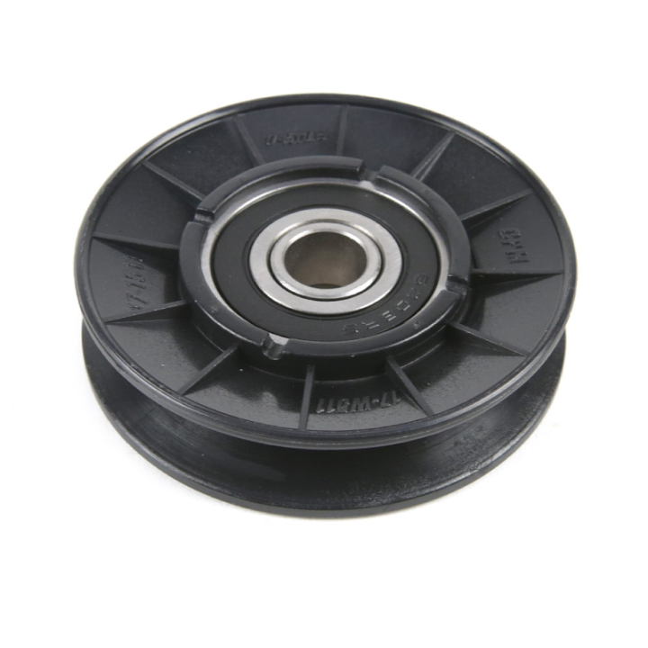 Poulie diam 77 mm larg. 13 mm à gorge type "V" axe 12,7 mm