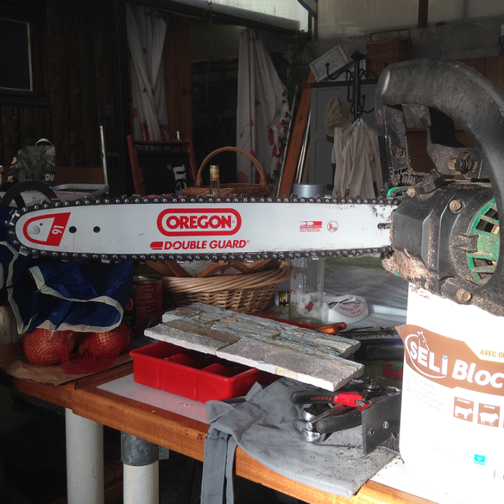 Guide tronçonneuse Oregon 40 cm. 3/8"LP 1,3 mm 60 maillons 160SDEA318 DB Guard