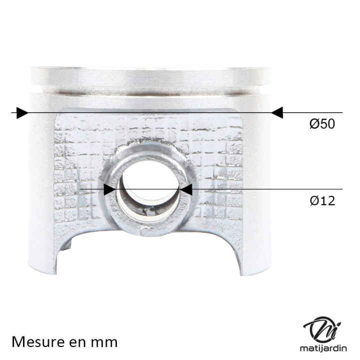 Cylindre & piston pour Husqvarna 268, 268K diam 50mm