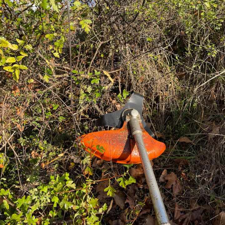 Lame débroussailleuse 3 dents recourbées. Ø 300 mm. Alésage 20 mm. Epaisseur 4 mm