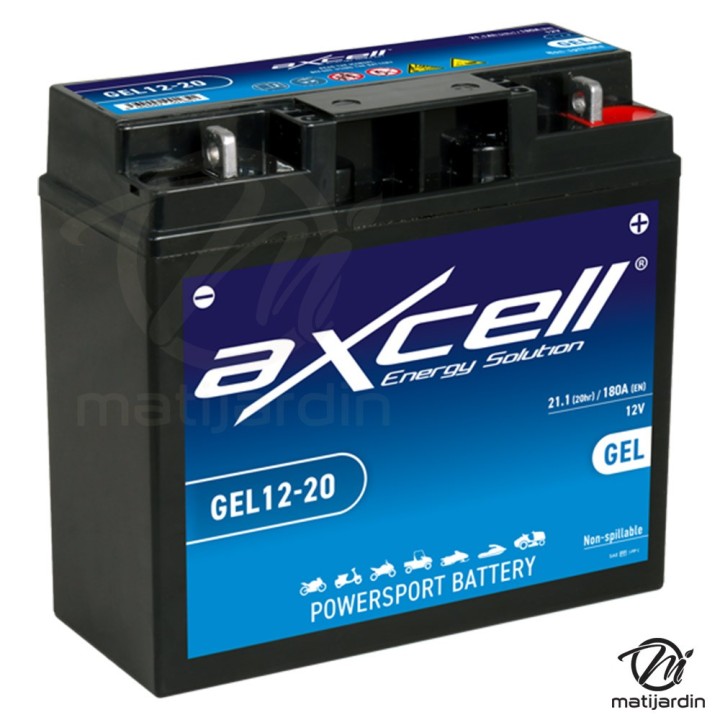 Batterie tondeuse gel Axcell GEL12-20 21,1 Ah