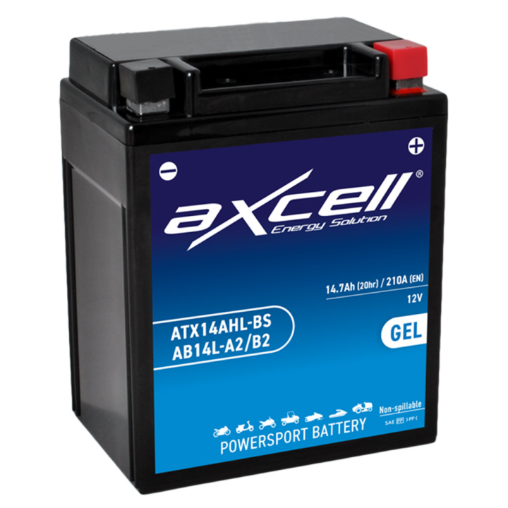 Batterie tondeuse gel Axcell ATX14AHL-BS/AB14-A2/B2 14,7 Ah