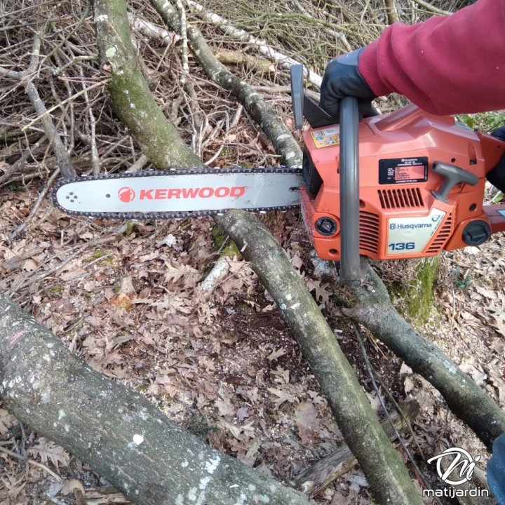 Guide tronçonneuse Kerwood 38 cm .325" 1,6 mm. 63 maillons. 15C4KSWE