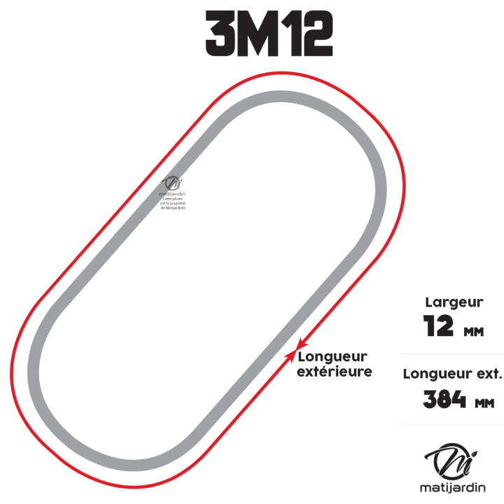 Courroie dentée pour trottinette électrique HTD 384 3M-12