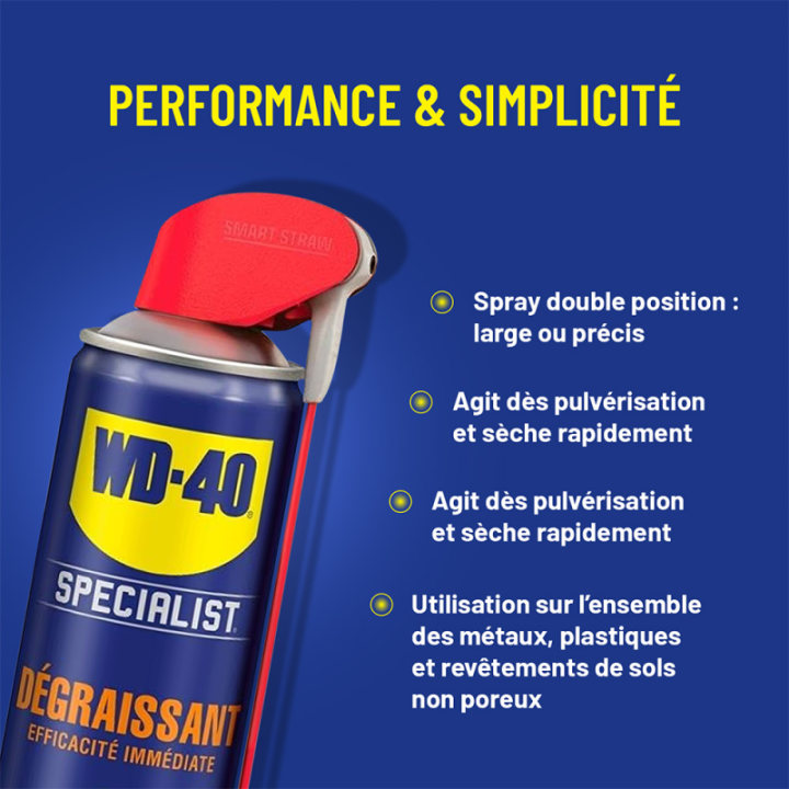 Dégrippant WD40 Specialist Dégraissant efficacité immédiate. 500 ml.