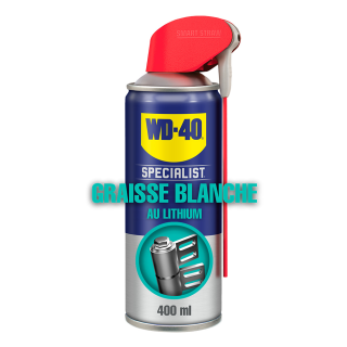 Dégrippant WD40 Specialist Graisse blanche. 400 ml. Nettoyant, lubrifiant. Protège humidité corrosion