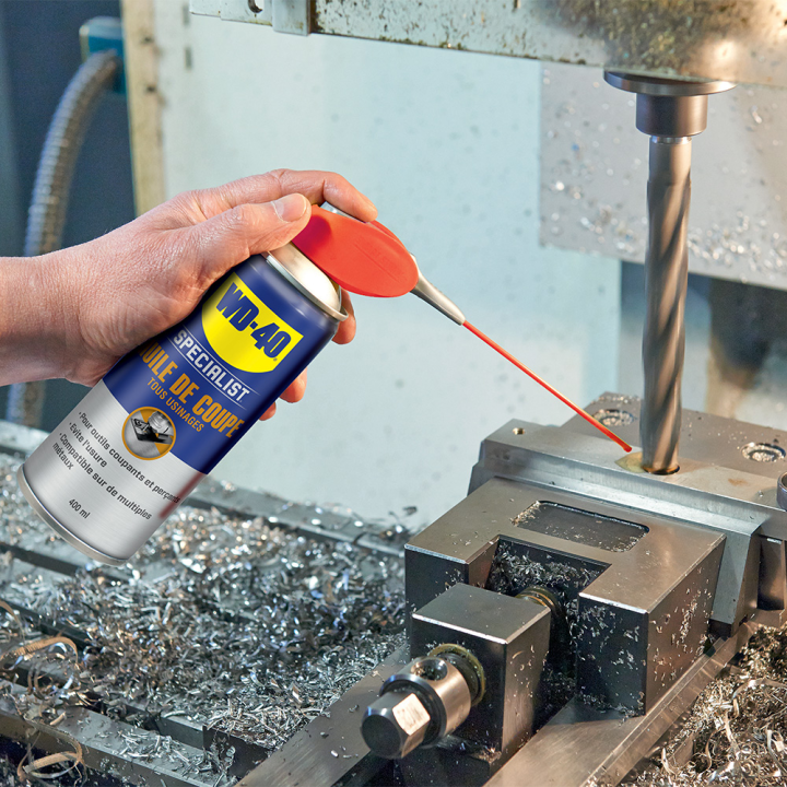 Dégrippant WD40 Specialist Huile de coupe. 400 ml. Nettoyant, lubrifiant. Protège humidité corrosion
