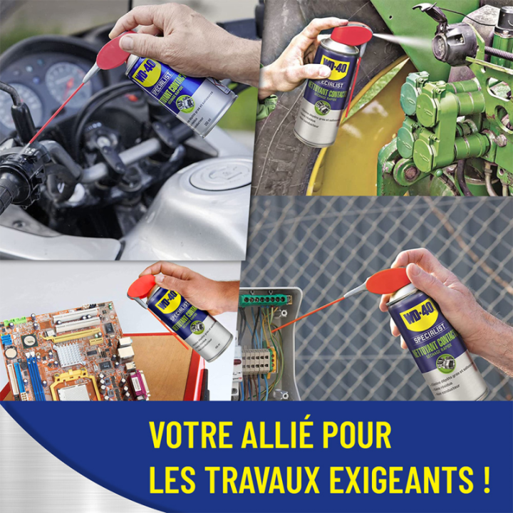 Dégrippant WD40 Specialist. 400 ml. Nettoyant, dégrippant, lubrifiant. Protège humidité corrosion