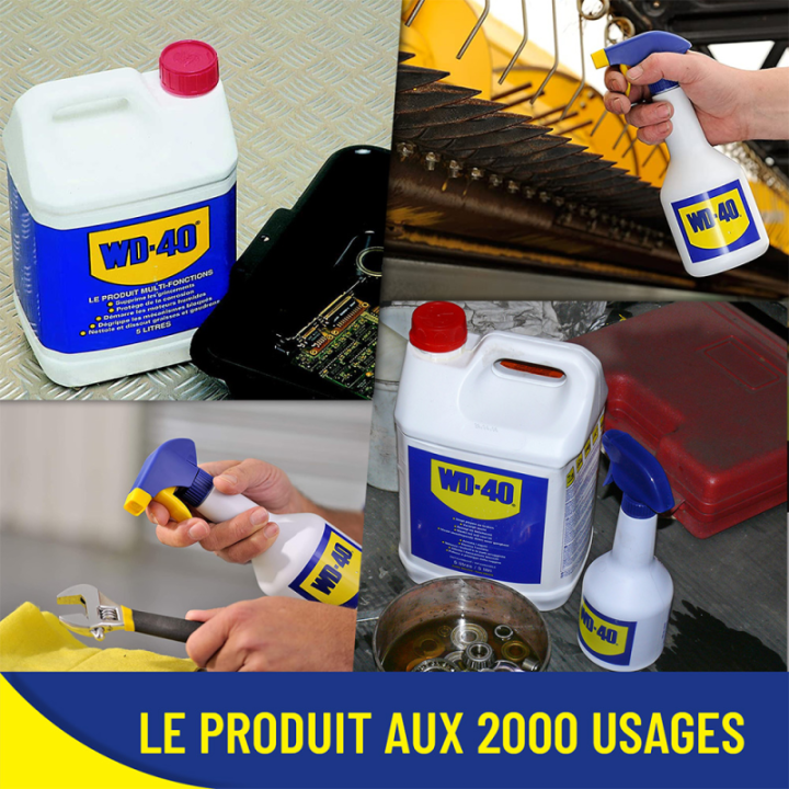 Dégrippant WD40. 5 litres. Nettoyant, dégrippant, lubrifiant. Protège humidité corrosion