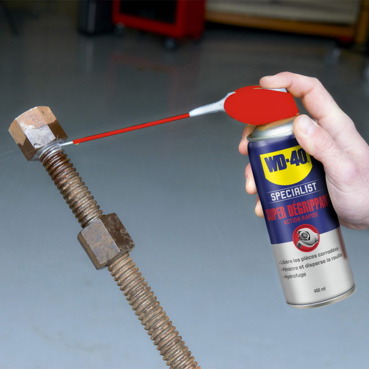 Dégrippant WD40 Specialist Super. 400 ml. Nettoyant, lubrifiant. Protège humidité corrosion