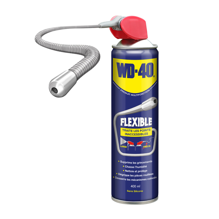 Dégrippant WD40 400 ml avec flexible. Nettoie lubrifie protège humidité corrosion