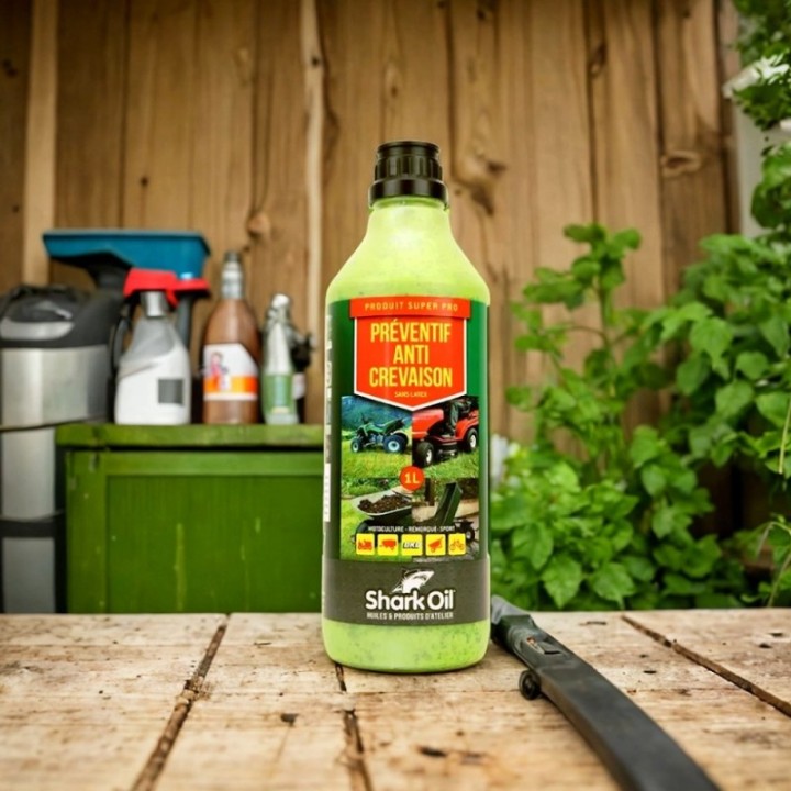 Préventif anti-crevaison roue tondeuse Shark Oil OKO 1 litre