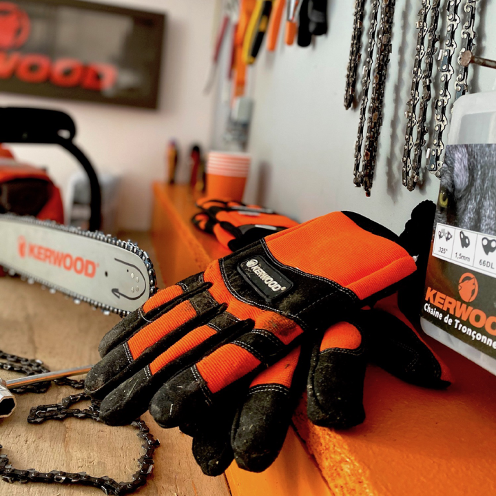 Gants tronçonneuse protection noir taille 10. Kerwood. Class 1