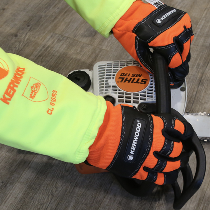 Gants tronçonneuse protection noir taille 10. Kerwood. Class 1